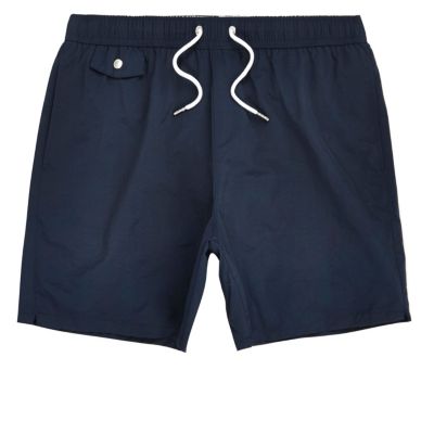 Blue pocket swim shorts